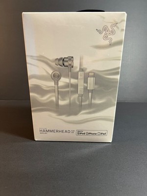 Razer Hammerhead Earbuds for iOS:  Mercury White NIB ( Lightning Connector ) DAC