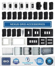 BG NEXUS METAL Custom Grid Plate Switch Components MATT BLACK NFB RANGE