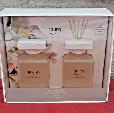 ipuro  2x 50ml Essentials Raum Duft WHITE LILY inkl. Sticks NEU
