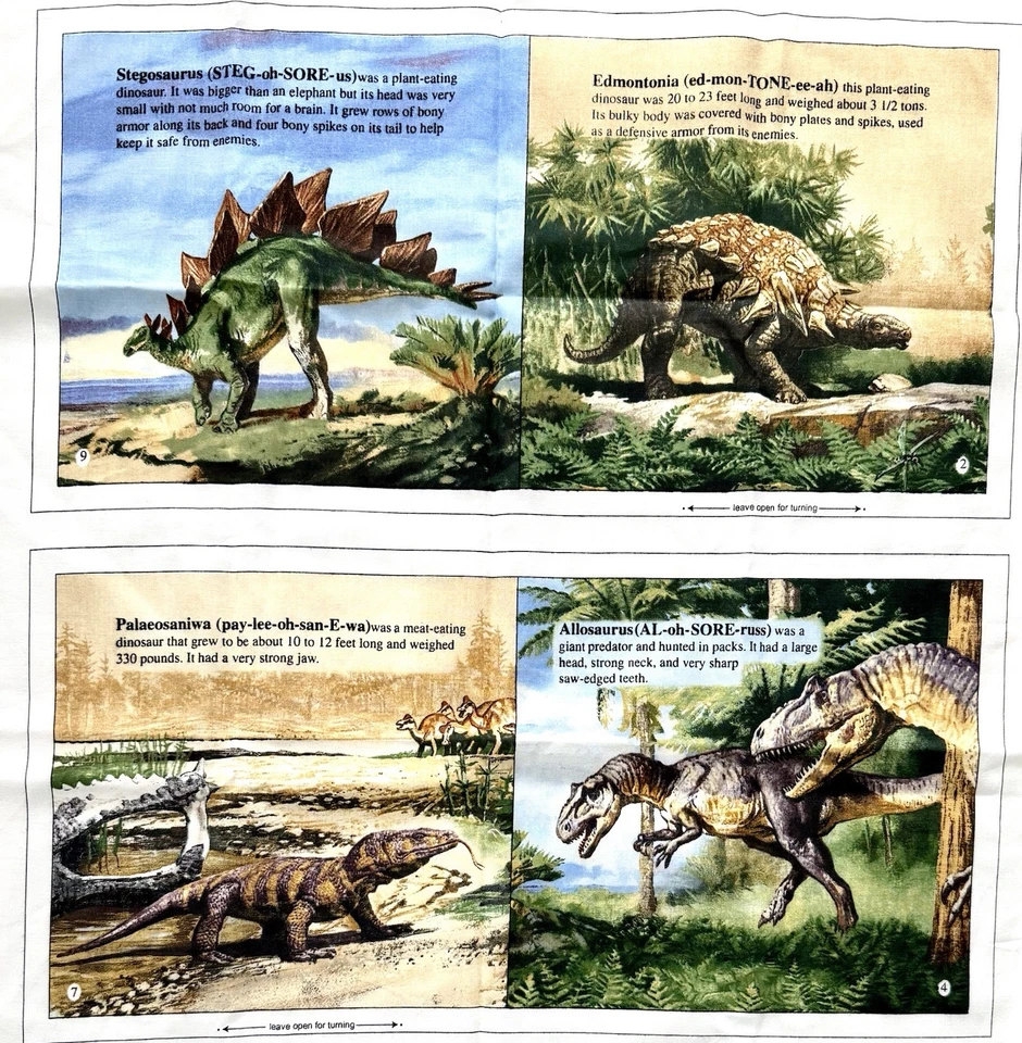 Painel de livros de tecido VIP Cranston Library The World of Dinosaurs corte e costura - Imagem 2 de 3