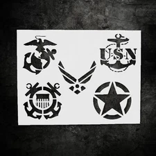 "Unique Military Branch Emblems for Crafting Stencils - StencilAir"