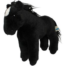 SEMO Hübsches schwarzes Pferd, stehend Kuscheltier 30cm Gebraucht
