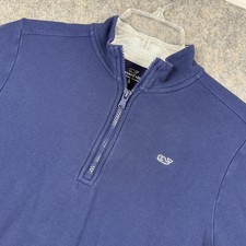 Vineyard Vines Boy s 1/4 Zip Pullover Navy Blue Size Large 16 EUC 616