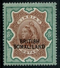 SOMALILAND 1903 3R BROWN & GREEN SG23 MINT