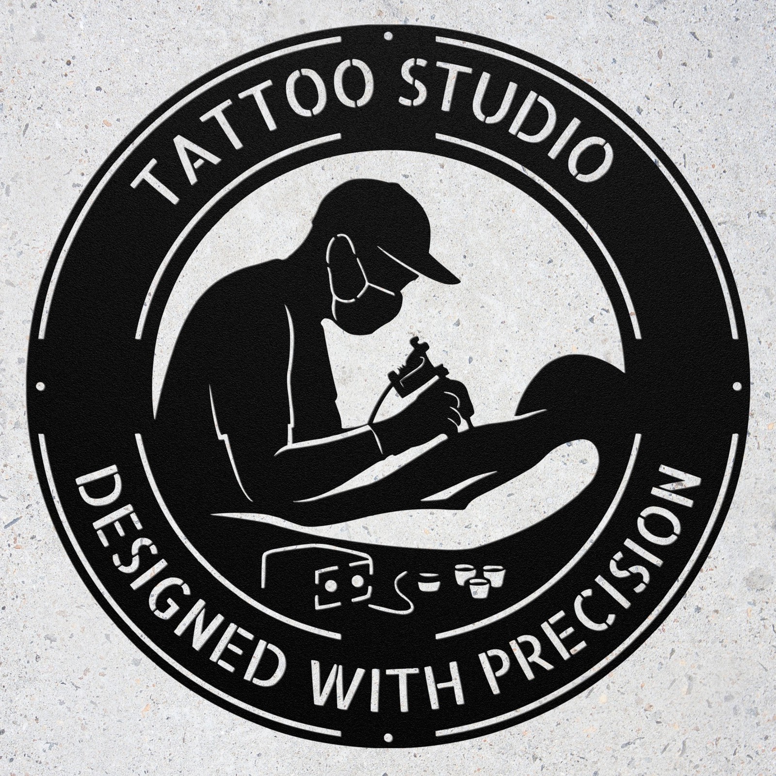 Personalized Tattoo Studio Metal Sign Ink Shop Wall Art Tattoo Artist Decor
