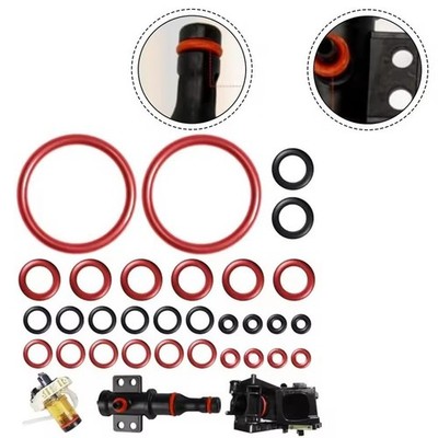 30 Stück rote und schwarze Silikon O Ringe + 5 Pinsel für Gaggia Kaffeemaschin