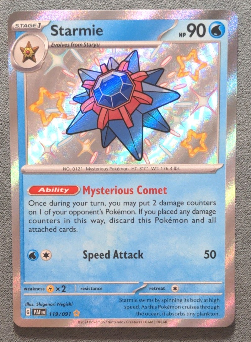 Pokemon English - Paldean Fates - Starmie 119/091 - Baby Shiny - NM