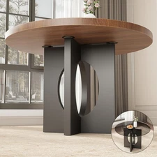 Heavy Duty Dining Table Base, 30 Inch Metal Table Leg, Modern Reinforced Stee...