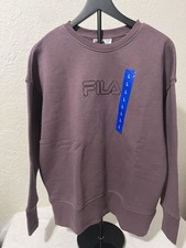 FILA Women's Crewneck Pullover Sweatshirt Ephemera Purple Size L  NWT 