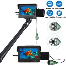 4.3" Monitor Fish Finder 1000TVL 6pcs IR LED Underwater Fishing Video Camera 15M
