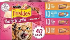Friskies Gravy Wet Cat Food Variety Pack, Surfin’ and Turfin’ Prime Filet 40ct