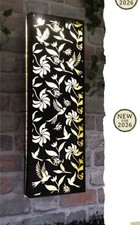 Narrow Solar Backlit Garden Wall Art Panels Modern silhouette Style Decor