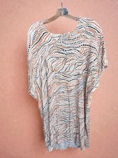 Chico's Short Sleeve Flowy Breezy 100% Rayon Shift Dress Size 3 (XL)