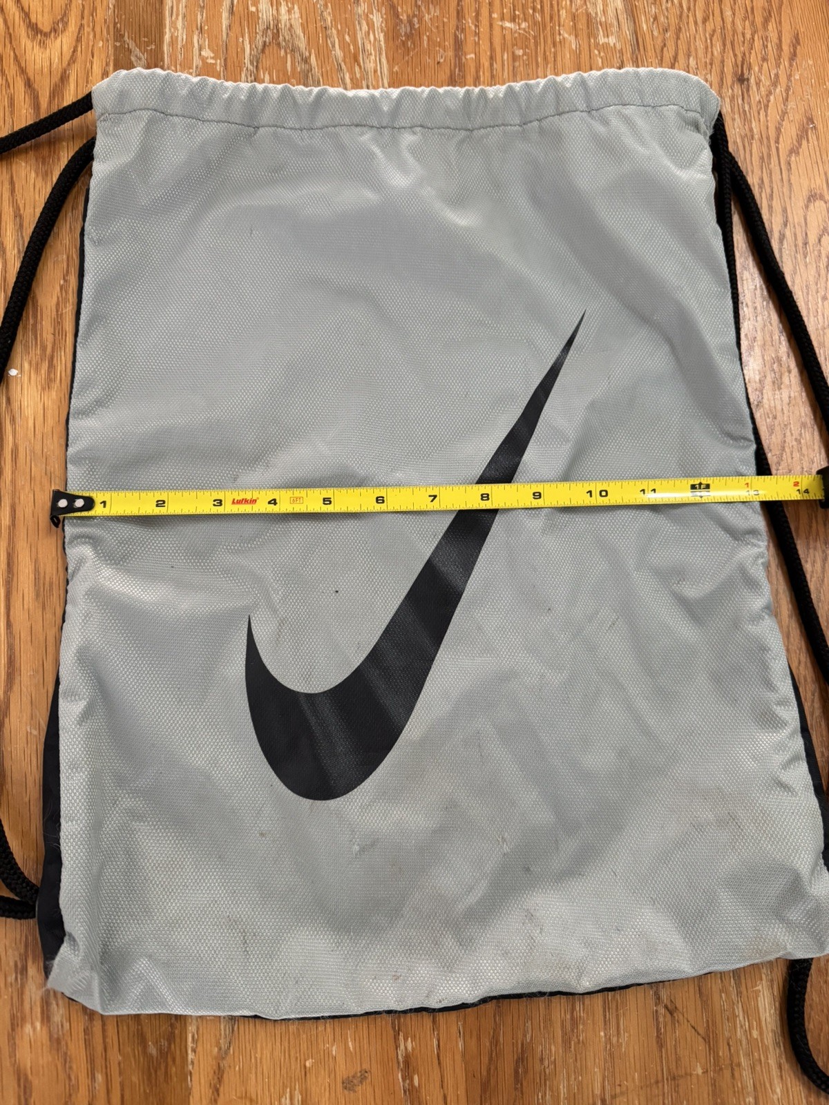 Nike Drawstring Backpack Gray and Black - image 5