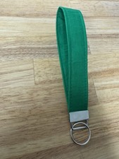 Solid Green Wristlet KEY FOB WRIST LANYARD Keychain Keyring