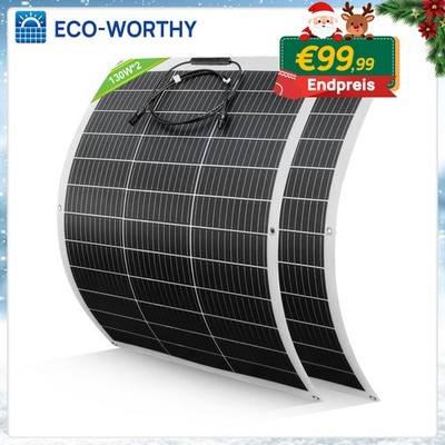 260W Flexibel Solarmodul Solarpanel Mono für Camper Wohnmobil Balkonkraftwerk