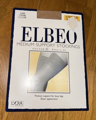 Elbeo Sheer Magic 20 Denier Medium Support Stockings Cafe Crème Factor 8