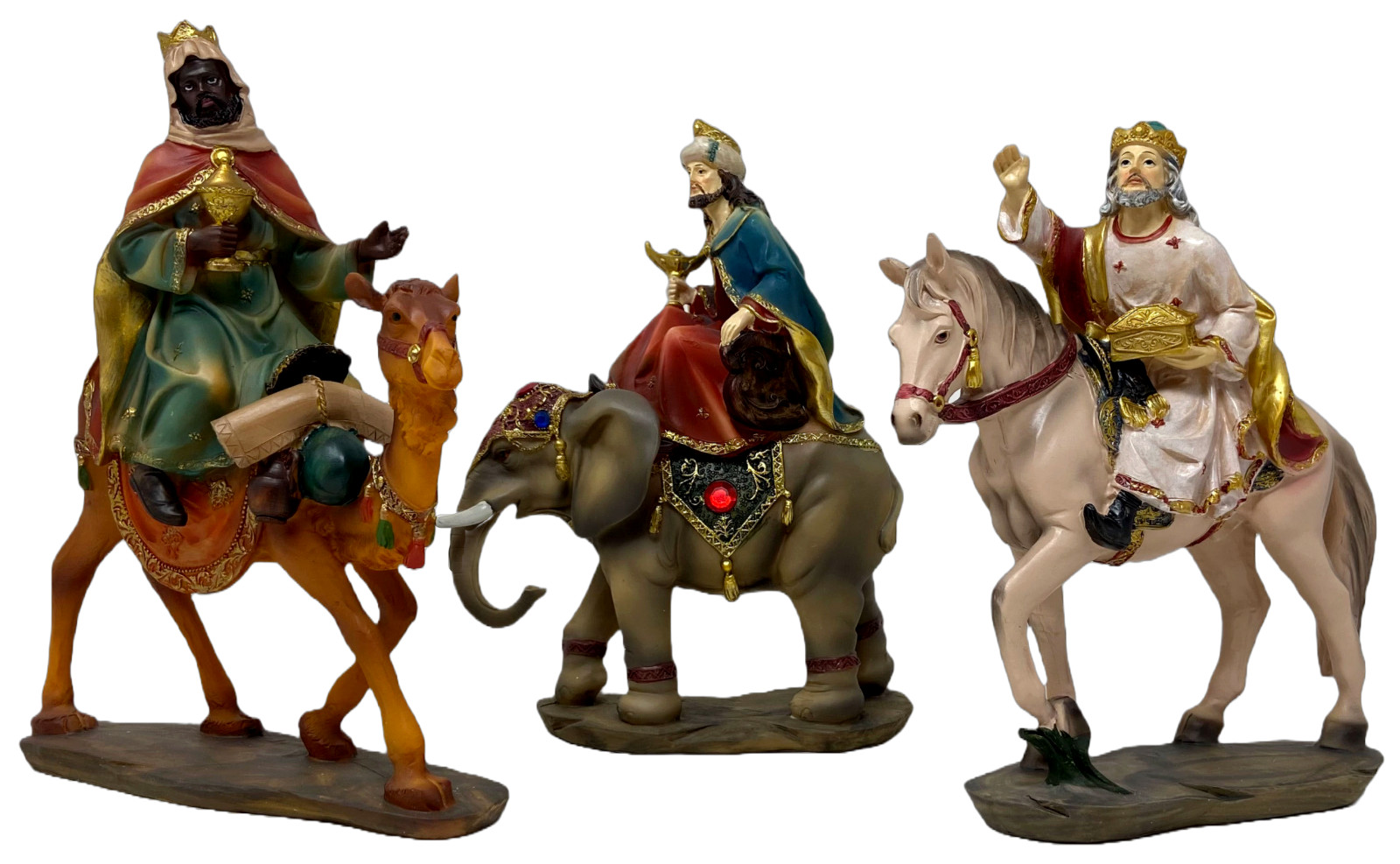 Los Tres Reyes Magos 9" Melchor, Gaspar y Baltasar Resina Tres Reyes Magos