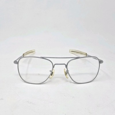 Vintage American Optical 5 1/2 Pilot Aviator Glasses Silver Frames Only