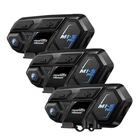 3x M1-S Pro Motorcycle Intercom 10 Riders 2000m Group Bluetooth Helmet Headset