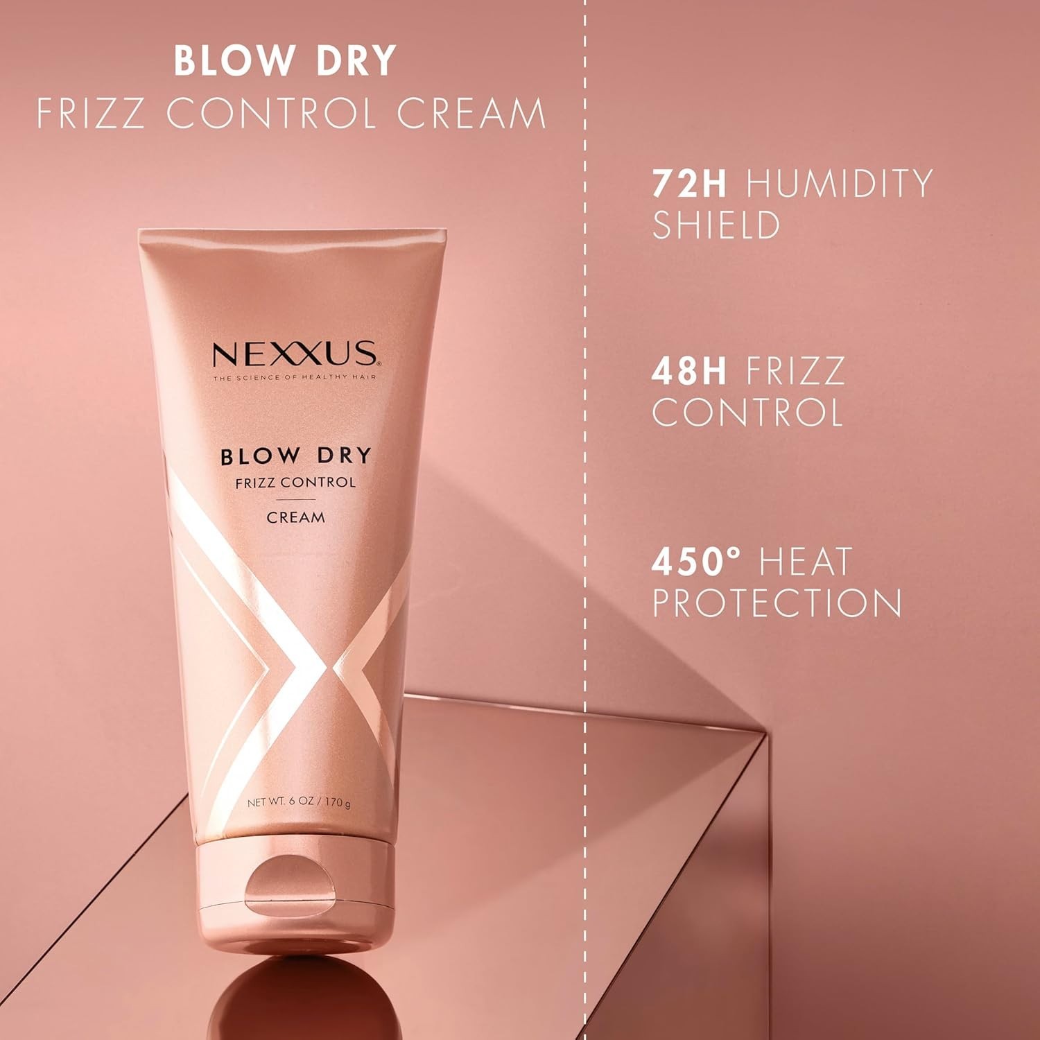 Nexxus Blow Dry Frizz Control For Weightless Style & Volume, Hair Cream 6 fl oz