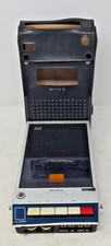 VINTAGE SONY TC-110A PORTABLE CASSETTE TAPECORDER and Case no cables