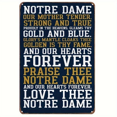 Notre-Dame De Paris The Gentle Love of Our Mother Tin Metal Signs Home Décor8x12