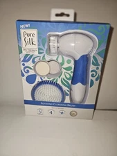 Pure Silk Spa Therapy Skin Care Rotating Cleansing Face and Body Brush Set NEW