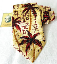 NEW Tommy Bahama Neck Tie Havana Palms 100 Silk Damask Old Havana Collection