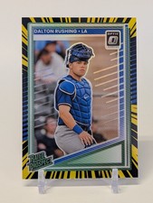 2025 Donruss Optic Electricity Dalton Rushing /69 #125 Rated Prospect LA Dodgers
