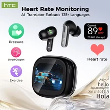 HTC-NE46 | AI Smart Headphones | Touch Display | AI Translation | Heart Rate