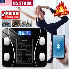 (Battery) Smart LCD Display Bluetooth Weight Body Fat Scale BMI Bathroom Scale*