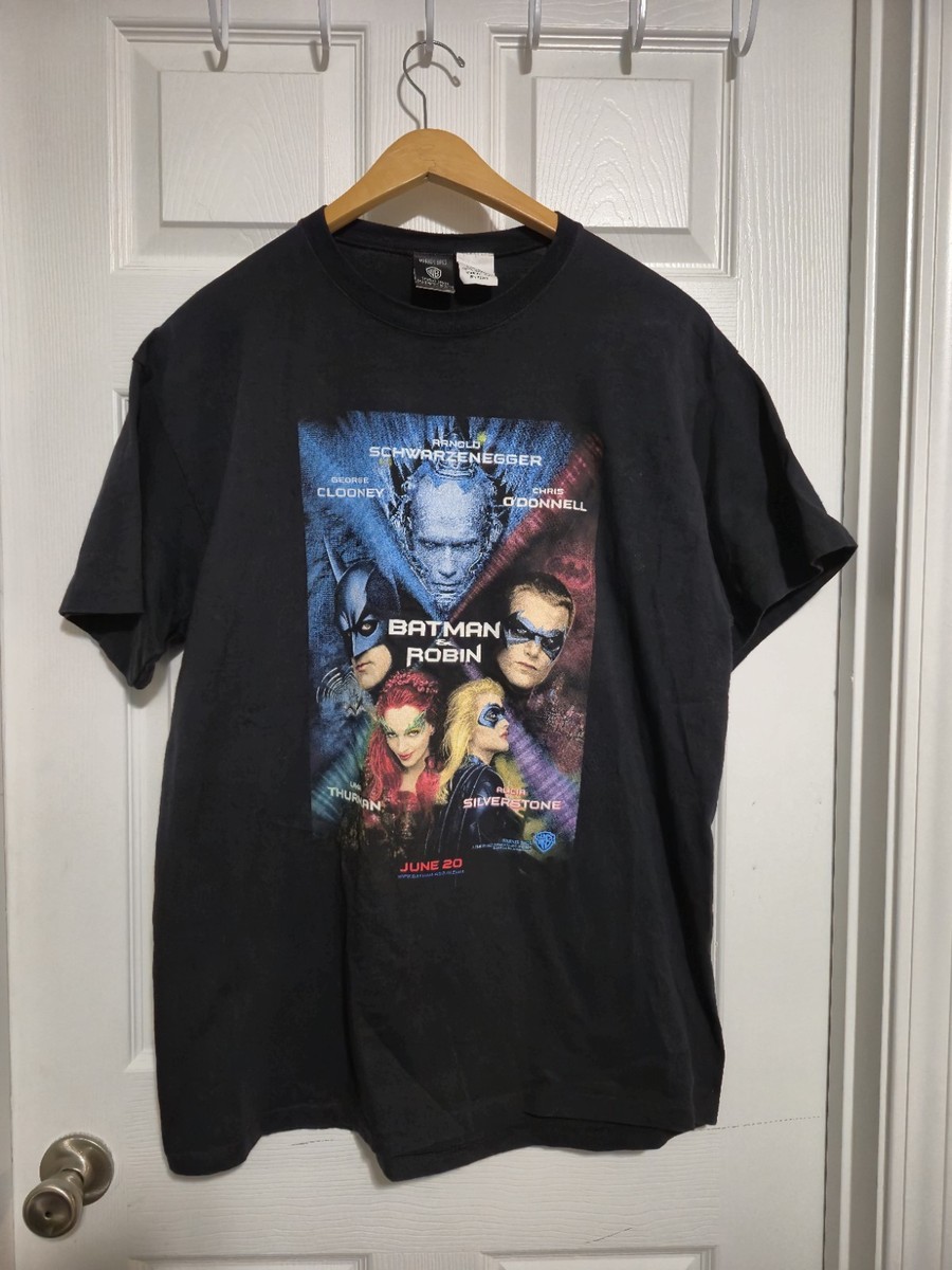 1997 Vintage Warner Bros. Batman & Robin Movie Promo T-shirt In