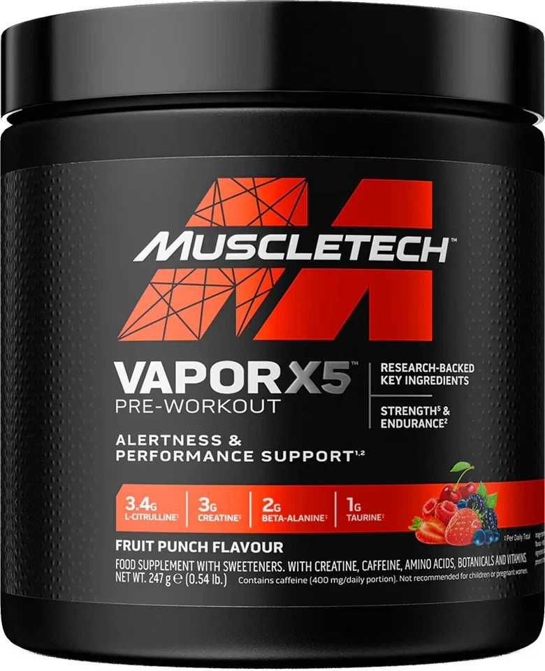 MuscleTech Vapor X5 Pre-Workout Training Booster Power