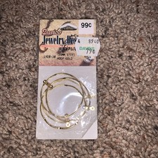 Darice Jewelry Designer 35mm Steel Hoop Gold Plated 4 Pieces 1920-30