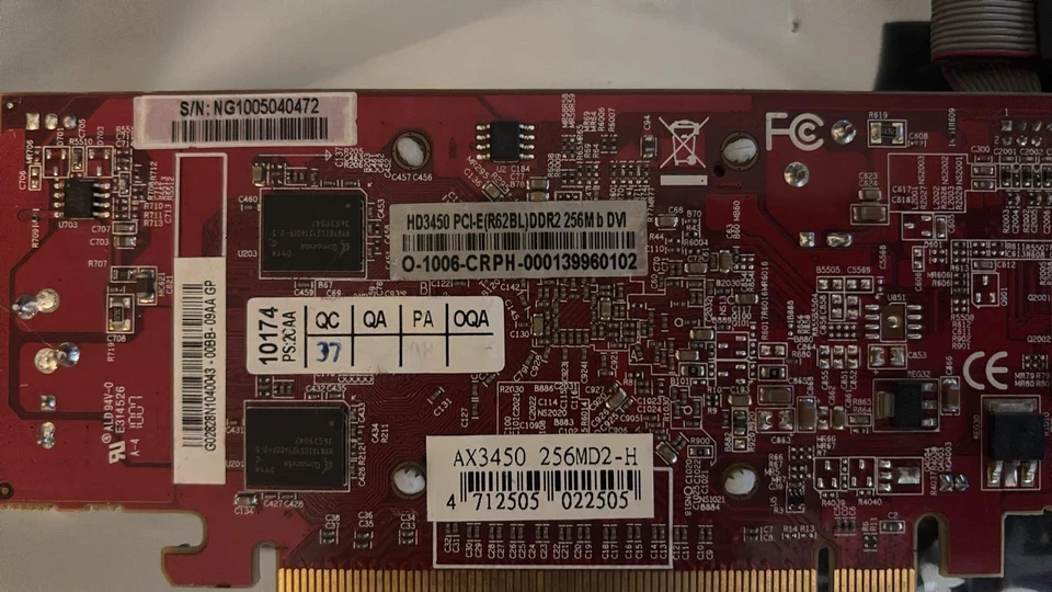 ATI Radeon HD3450 pci-e (R62BL) DDR2 256mb DVI/HDMI/VGA video card - Image 4 of 4