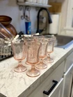 Indiana Glass Pink Madrid Recollection Depression Glass Goblets - Set of 6