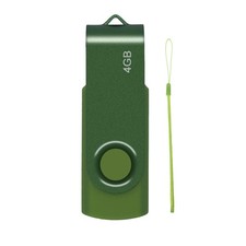 4GB 1-Pack USB Flash Drive, XUANREG USB 2.0 Drive, Green Data Backup | Swivel Th