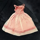 Barbie Doll Long Dress Ball Gown Red White Clone Vintage