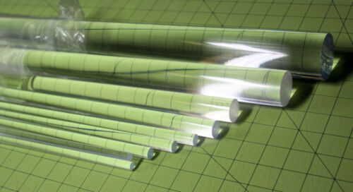 Varilla de plexiglás de lucita de acrílico transparente de 3/8"" de diámetro de 12"" pulgadas de largo. - Imagen 1 de 2