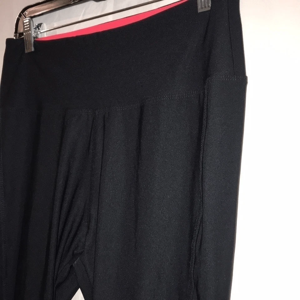 Женские черные розовые вязаные эластичные леггинсы понте с высокой талией Marika размер большой - Изображение 3 из 4