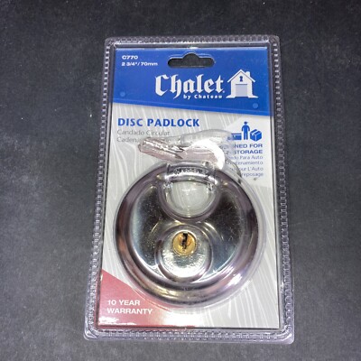 Chalet Chateau Padlock 2 3/4'' Storage Locker Unit Disc Padlock Heavy Duty C770