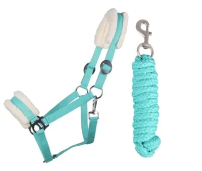 Halfter-Set mit Kunstfell Halfter und Führstrick ARBO-INOX®