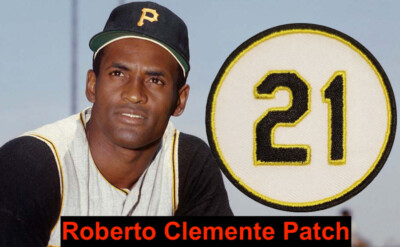 ROBERTO CLEMENTE #21 Patch Baseball Jersey PATCH PIRATES PUERTO