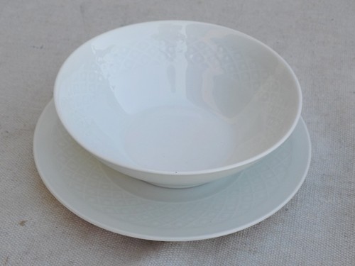Fruit Dessert Bowl w/ Saucer Annabell White Seltmann Weiden W. Germany - Picture 3 of 9