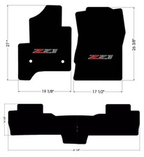 New 2014-2018 Chevy Silverado Floor Mats Black Carpet Embroidered Z71 Logo 3pc New 2014-2018 Chevy Silverado Floor Mats Black Carpet Embroidered Z71 Logo 3pc