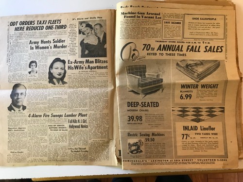 VINTAGE DAILY NEWS 10 WRZEŚNIA 1942 VOL. 24. NO. 66 - Zdjęcie 3 z 12