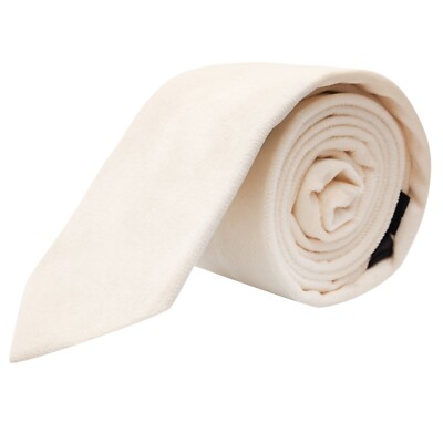 King & Priory Herren-Krawatte Luxus Ivory Velvet