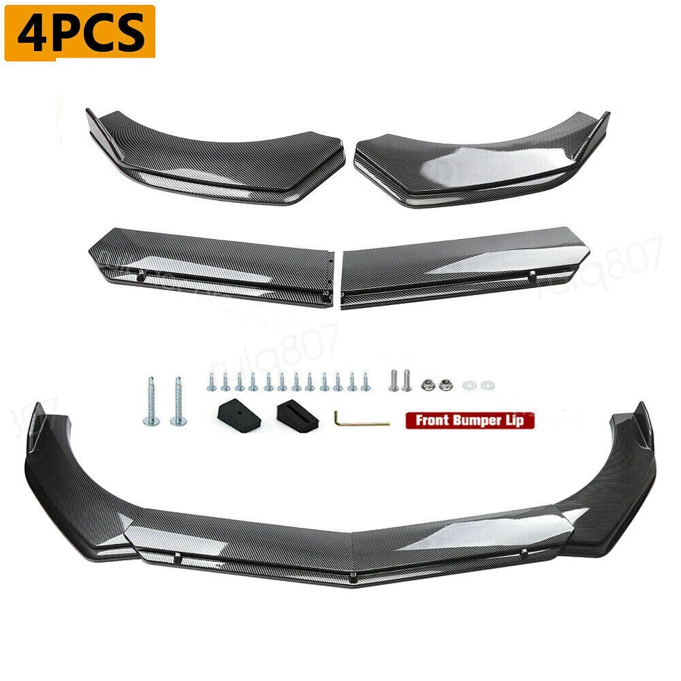 For Chevrolet Sonic 2012-2020 Carbon Style Front Bumper Lip Spoiler Splitter Kit Foto 2 de 4