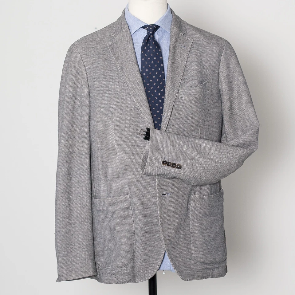 Blazer ALTEA Abrigo Deportivo Gris Melange Algodón Parche Bolsillo EU52 US42 Foto 4 de 4